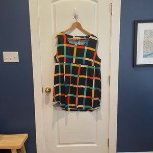 Ersa Fibers Bobbie Dress in Windowpane Black